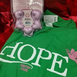 Women Tshirt 3x. Cancer Tshirt Tshirt color green.